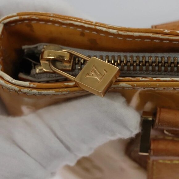 LOUIS VUITTON Monogram Vernis Houston Hand Bag Gris M91053 LV Auth EC632 - Picture 13 of 16